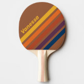 Sunbaked Clay Angled Striping with Name 卓球ラケット (裏面)