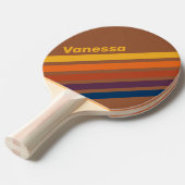 Sunbaked Clay Angled Striping with Name 卓球ラケット (正面アングル)