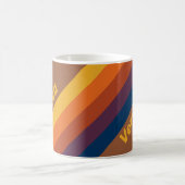 Sunbaked Clay Stripes with Name コーヒーマグカップ (中央)