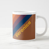 Sunbaked Clay Stripes with Name ジャンボコーヒーマグカップ (右)