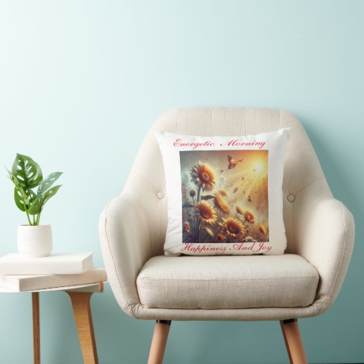 "Sunbeam & Sunflower Bliss" クッション (椅子)