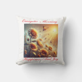 "Sunbeam & Sunflower Bliss" クッション (正面)