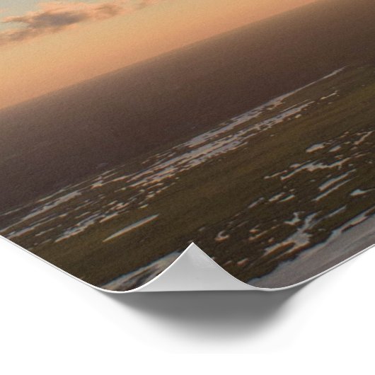 Sunbeams, Sunrise, Blue Sky, Fluffy Clouds Image ポスター (角)