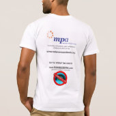 Sunbedbanのメラノーマの患者のオーストラリアサポートT Tシャツ (裏面)