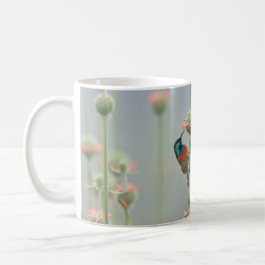 sunbirdの写真が付いているマグ コーヒーマグカップ (左)
