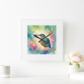 Sunbittern bird 270824AREF131 - Watercolor スクエア壁時計 (ホーム)