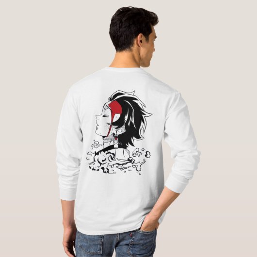 Sun🔥Blade Swordsman Tee – Determined Demon Hunter Tシャツ (裏面フル)