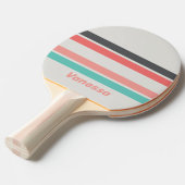 Sunbleached Coral Across Striping with Name 卓球ラケット (正面アングル)
