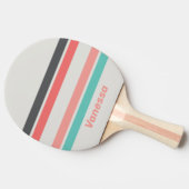 Sunbleached Coral Across Striping with Name 卓球ラケット (横)