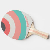 Sunbleached Coral Circle Stripe with Name 卓球ラケット (横)