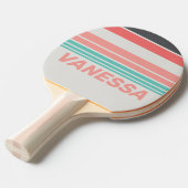 Sunbleached Coral Horizon Striping with Name 卓球ラケット (正面アングル)
