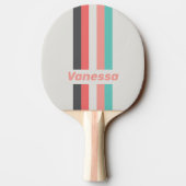 Sunbleached Coral Pin Striped with Name 卓球ラケット (裏面)