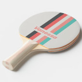 Sunbleached Coral Pin Striped with Name 卓球ラケット (正面アングル)