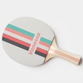 Sunbleached Coral Pin Striped with Name 卓球ラケット (横)