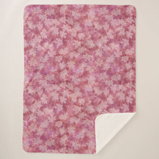 Sunbleached Maple Leaves on Red Sherpa Blanket シェルパブランケット