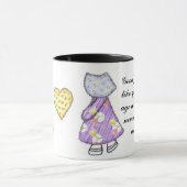 Sunbonnetスーのキルティングのモチーフのスケッチ マグカップ (中央)