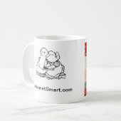 SunbonnetSmart著"永久に"タイルを張られて コーヒーマグカップ (正面左)