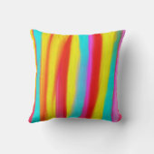 Sunbrellaのカスタネットのビーチのストライプな絵画 クッション (裏面)