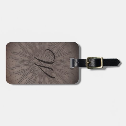 Sunburst boho mandala ラゲッジタグ (正面横)