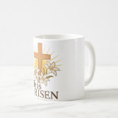 Sunburst Cross & Lily Faith コーヒーマグカップ (正面右)