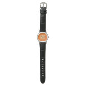 Sunburst Minimalist Terracotta Orange Watch 腕時計 (フラット)