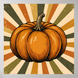 Sunburst Pumpkin Charm ポスター