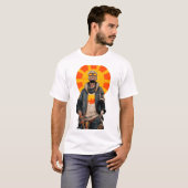 Sunburst Scout – Post-Apocalyptic Hero Portrait Tシャツ (正面フル)