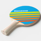 Sunburst Sea Angled Striping with Name 卓球ラケット (正面アングル)