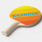 Sunburst Sea Bold Stripes with Name 卓球ラケット (正面アングル)