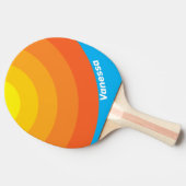 Sunburst Sea Circle Stripe with Name 卓球ラケット (横)