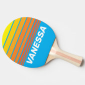 Sunburst Sea Horizon Striping with Name 卓球ラケット (横)