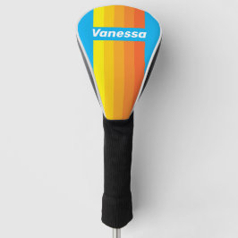 Sunburst Sea Pin Stripes with Name ゴルフヘッドカバー