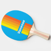 Sunburst Sea Pin Stripes with Name 卓球ラケット (横)