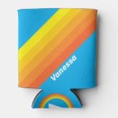 Sunburst Sea Stripes with Name 缶クーラー (正面)