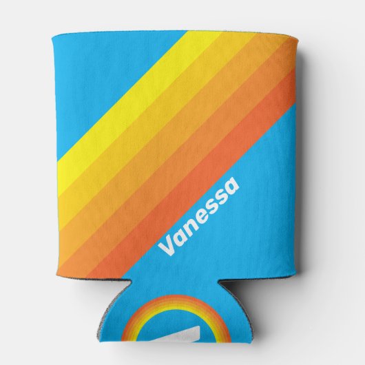 Sunburst Sea Stripes with Name 缶クーラー (裏面)