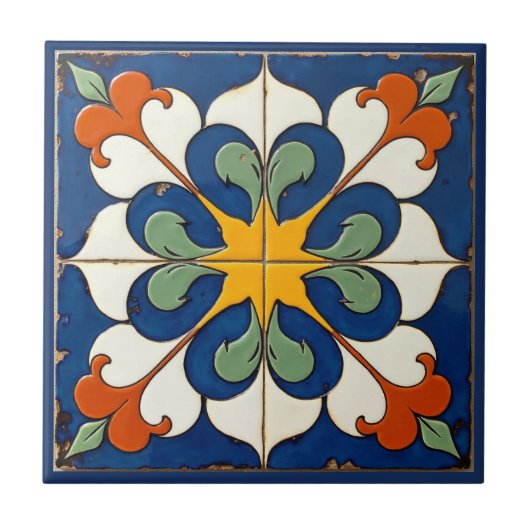 Sunburst Serenade Azulejo タイル (正面)