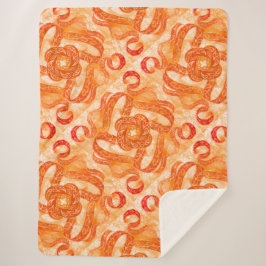 Sunburst Swirl Boho Sherpa Blanket シェルパブランケット