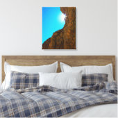 Sunburst Through Mojave Canyon Walls キャンバスプリント (インサイチュ (寝室))