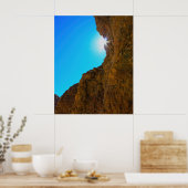 Sunburst Through Mojave Canyon Walls ポスター (キッチン)