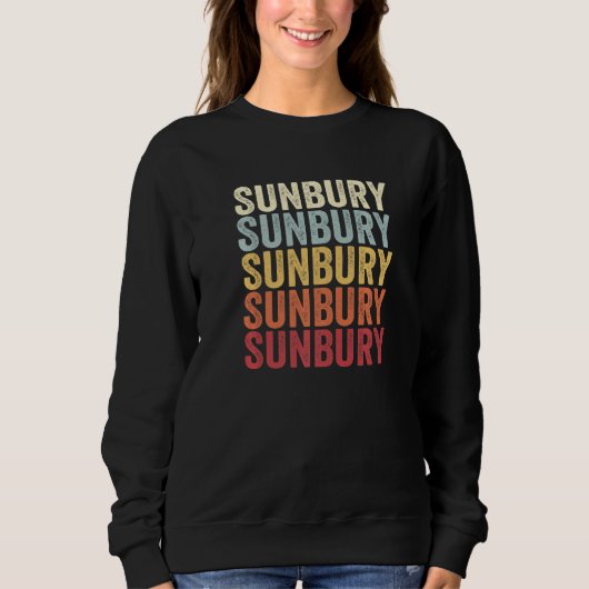 Sunbury Pennsylvania Sunbury PA Retro Vintage Text スウェットシャツ (正面)
