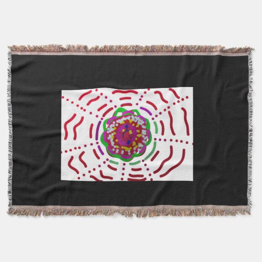 SunClock Flower Baby Blanket スローブランケット (正面)