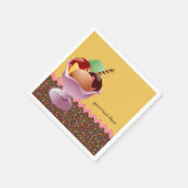 Sundae *背景色を選択 スタンダードカクテルナプキン (角)