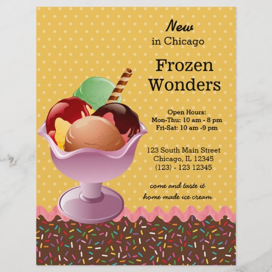 Sundae *背景色を選択 チラシ (正面)