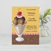 Sundae *背景色を選択 招待状 (スタンド正面)