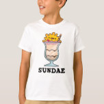 Sundae Funny Sunday Ice Cream Pun Tシャツ<br><div class="desc">サンデおもしろいー日曜版アイスクリームパンは太陽の光を浴びたサンデーを特徴！かわいいアイスクリームサンデパンパンを愛する家族や友人のための完璧なパンプギフト。</div>