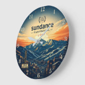 Sundance Film Festival Utah Mountain Cinema ラージ壁時計 (傾斜)