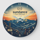Sundance Film Festival Utah Mountain Cinema ラージ壁時計 (正面)