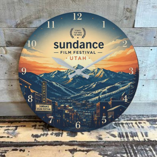 Sundance Film Festival Utah Mountain Cinema ラージ壁時計