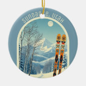 Sundance Mountain Utah ski souvenir セラミックオーナメント (正面)
