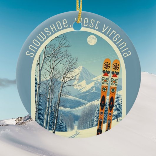 Sundance Mountain Utah ski souvenir セラミックオーナメント